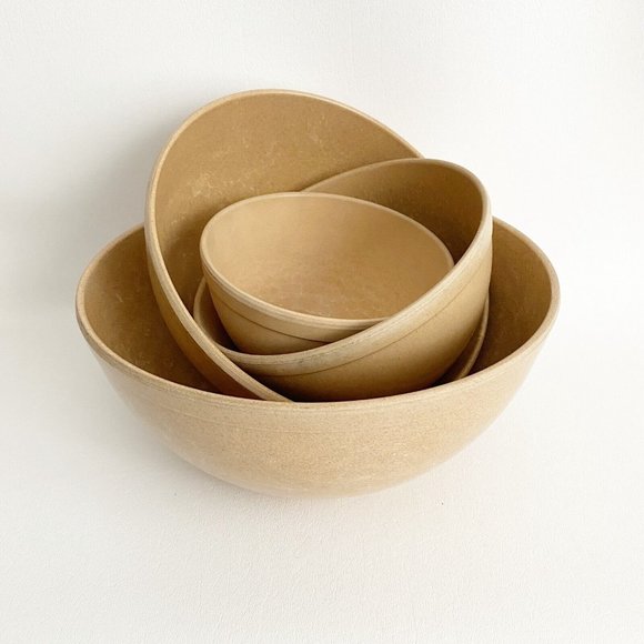 Ellingers Kitchen Vtg Ellingers Agatized Wood Set 4 Nesting Mixing